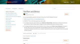 
                            10. TomTom and Strava – Strava Support