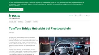 
                            13. TomTom Bridge Hub zieht bei Fleetboard ein - DEKRA.net