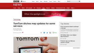 
                            8. TomTom ditches map updates for some sat-navs - BBC News