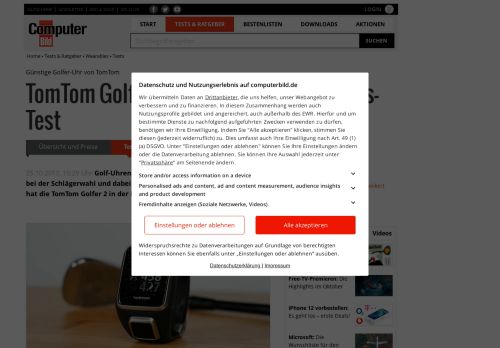 
                            6. TomTom Golfer 2: Praxis-Test, Preis - COMPUTER BILD