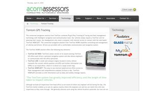 
                            11. Tomtom GPS Tracking - Acorn Assessors