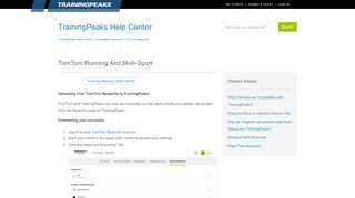 
                            13. TomTom Running and Multi-Sport – TrainingPeaks Help Center