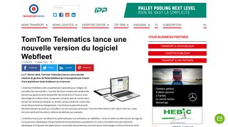 
                            7. TomTom Telematics lance une nouvelle version du logiciel Webfleet ...