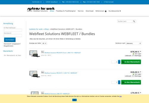 
                            7. TomTom Telematics WEBFLEET / Bundles - systems for work