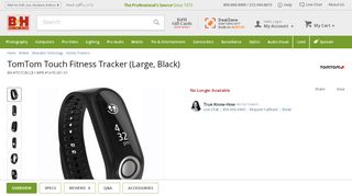 
                            8. TomTom Touch Fitness Tracker (Large, Black) 1AT0.001.01 B&H