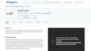 
                            11. TomTom WEBFLEET Reviews and Pricing - 2019 - Capterra