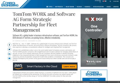 
                            13. TomTom WORK and Software AG Form Strategic Partnership for Fleet ...