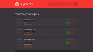 
                            9. tomtom.com logins - BugMeNot