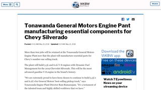 
                            11. Tonawanda General Motors Engine Pant manufacturing essential ...