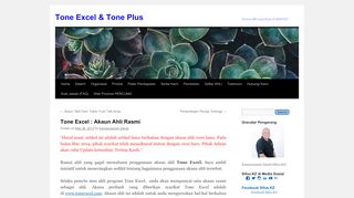 
                            10. Tone Excel : Akaun Ahli Rasmi | Tone Excel & Tone Plus