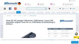 
                            8. Toner für HP Laserjet 1100 Series / 3200 Series / Canon LBP ...