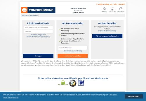 
                            1. Toner und Druckerpatronen günstiger bei TONERDUMPING kaufen