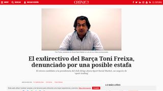 
                            8. Toni Freixa, denunciado por una posible estafa