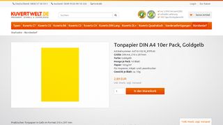 
                            7. Tonpapier Gelb, Tonpapier A4 Gelb, Gelbes Tonpapier | Kuvertwelt.de