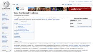 
                            11. Tony Blair Faith Foundation - Wikipedia