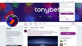 
                            6. TonyBet (@TonyBet) | Twitter