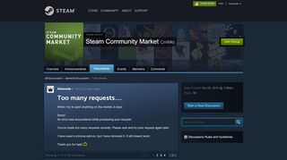 
                            13. Too many requests.... :: Steam Community Market