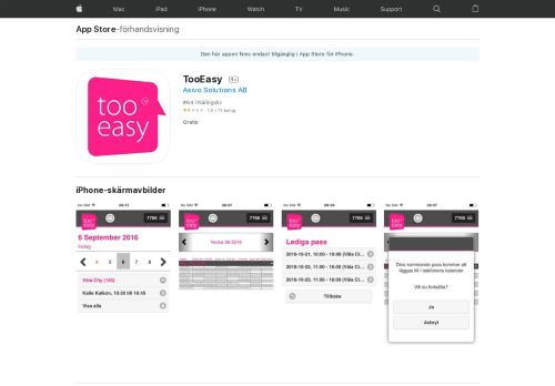 
                            5. TooEasy i App Store - iTunes - Apple