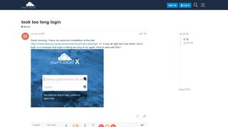 
                            3. took too long login - Server - ownCloud Central