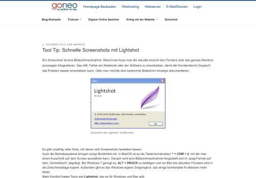 
                            13. Tool Tip: Schnelle Screenshots mit Lightshot | goneo Blog