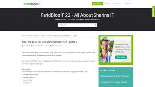 
                            13. Tool Wifi.id Auto Login Versi Terbaru V.2.7 ( Work ) ~ FaridBlogIT 22 ...