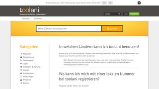 
                            7. toolani weltweit | Hilfe-Center | toolani - Billig ins Ausland telefonieren