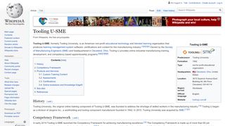 
                            7. Tooling U-SME - Wikipedia