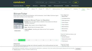 
                            9. Tools - BörsenTicker - Comdirect