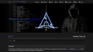 
                            11. Tools in BlackArch - BlackArch Linux