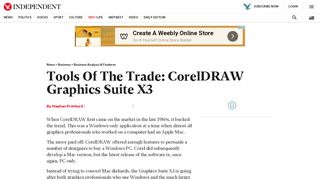 
                            12. Tools Of The Trade: CorelDRAW Graphics Suite X3 | The Independent