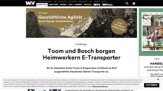 
                            13. Toom und Bosch borgen Heimwerkern E-Transporter | W&V