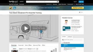 
                            5. Toon Boom Storyboard Pro Essential Training - Lynda.com