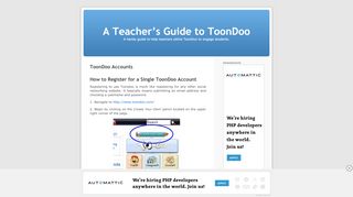 
                            7. ToonDoo Accounts | A Teacher's Guide to ToonDoo
