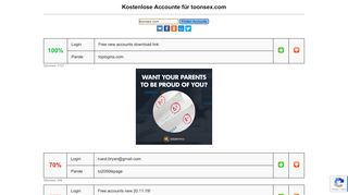 
                            3. toonsex.com - kostenlose Accounte, Parolen und Logine