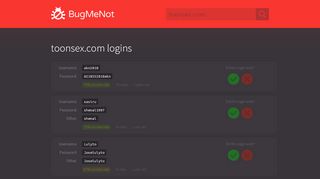 
                            6. toonsex.com logins - BugMeNot