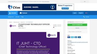 
                            9. Tööpakkumine - IT JUHT/CHIEF TECHNOLOGY OFFICER (CTO ...