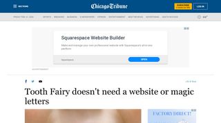 
                            3. Tooth Fairy doesn't need a website or magic letters - Chicago Tribune