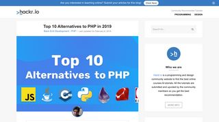 
                            6. Top 10 Alternatives to PHP in 2019 - Hackr.io
