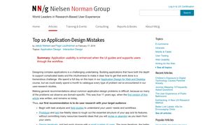 
                            11. Top 10 Application-Design Mistakes - Nielsen Norman Group