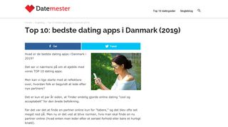 
                            12. Top 10 bedste dating apps i Danmark (2019)! | Datemester