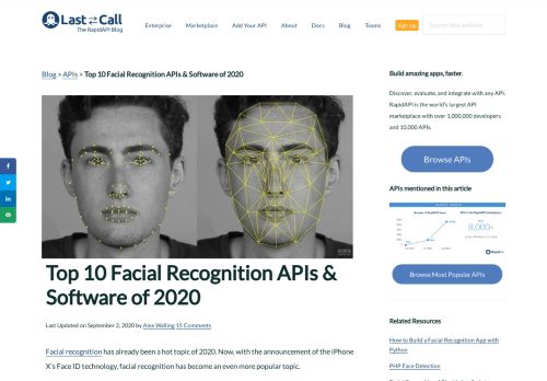 
                            4. Top 10 Facial Recognition APIs (Updated for 2018) | RapidAPI