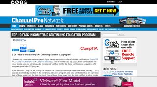 
                            8. Top 10 FAQs in CompTIA's Continuing Education Program | The ...