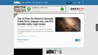 
                            9. Top 10 Fixes for Heroes & Generals Crash, Error, hngsync exe, Low ...