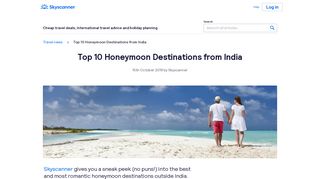 
                            9. Top 10 Honeymoon Destinations from India - Skyscanner India