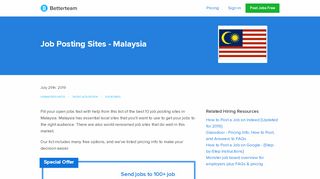 
                            8. Top 10 Job Posting Sites in Malaysia (Updated for 2018) - Betterteam