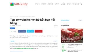 
                            11. Top 10 website hẹn hò kết bạn nổi tiếng - Tri thức hay