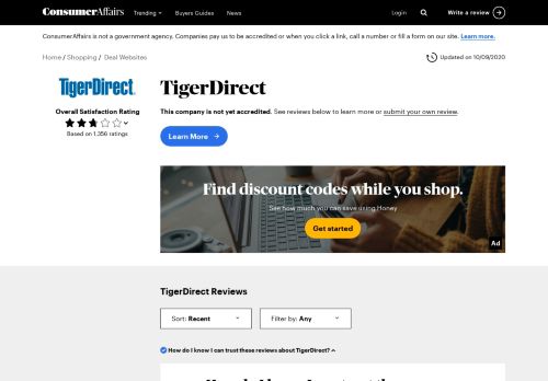 
                            8. Top 1,154 Reviews and Complaints about TigerDirect