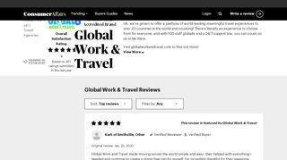 
                            10. Top 1,325 Reviews and Complaints about The Global Work & Travel Co.
