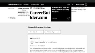 
                            13. Top 136 Reviews and Complaints about CareerBuilder.com