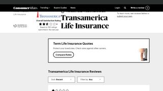 
                            13. Top 143 Reviews and Complaints about Transamerica Life Insurance